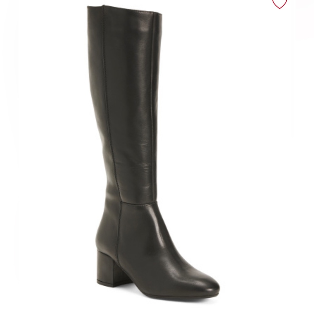 Leather knee high boot